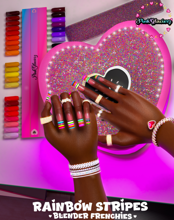 Alpha Rainbow Stripes Free Gift by simsfinds - The Sims 4 Custom Content