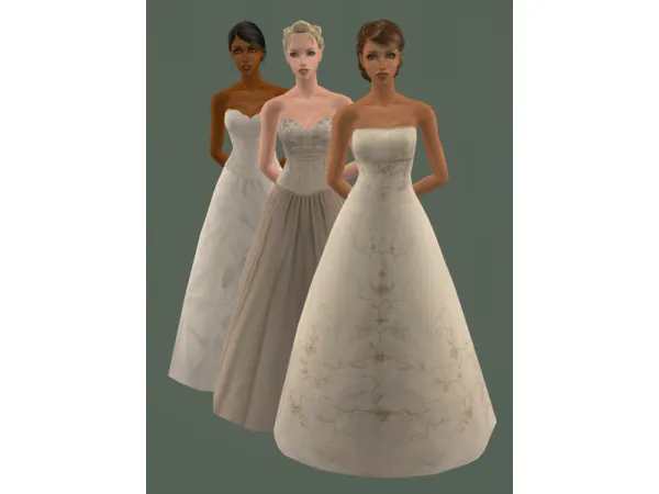 Bridal Boutique Romantic Wedding Gowns by emde40 - The Sims 2 Custom Content