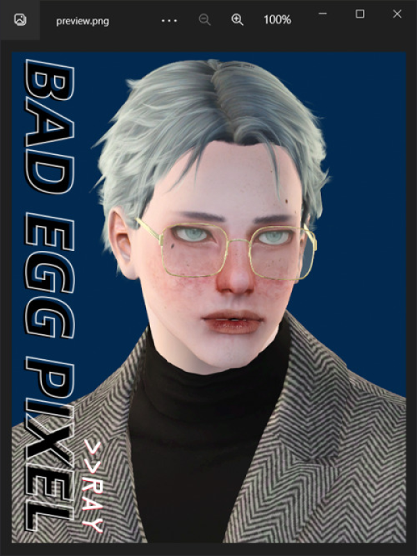 Rayhair egg pixel by simsfinds - The Sims 3 Custom Content