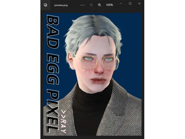 Rayhair egg pixel by bad - The Sims 3 Custom Content