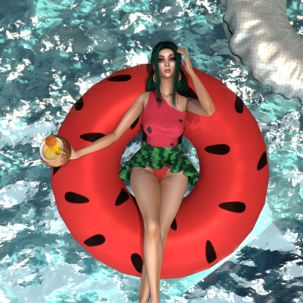Alpha Watermelon set by simsfinds - The Sims 4 Custom Content