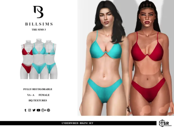 Underwired Bikini Set( ) by billsims - The Sims 3 Custom Content