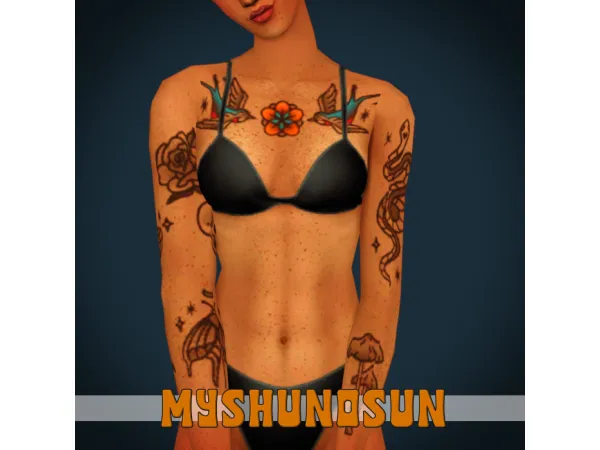 Tattoos by platinumaspiration - The Sims 2 Custom Content