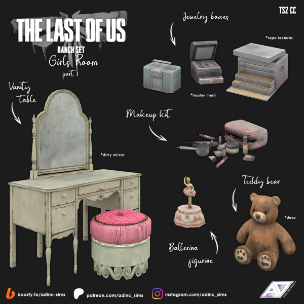 [SET] The Last Of Us by simsfinds - The Sims 2 Custom Content