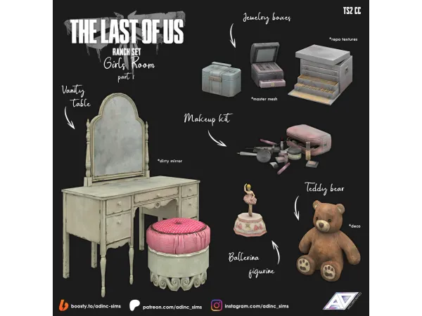 [SET] The Last Of Us by adinc - The Sims 2 Custom Content