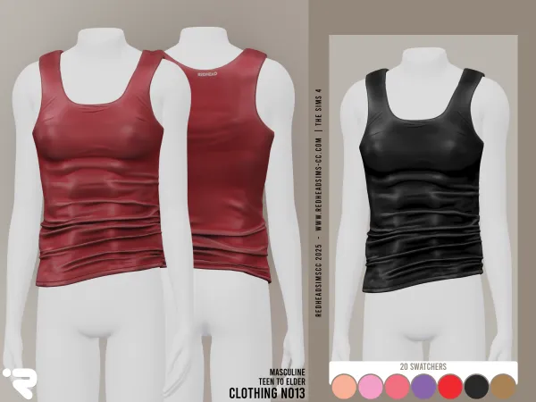 Alpha AM CLOTHING N013 by redheadsims - The Sims 4 Custom Content
