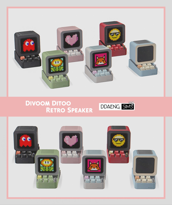 Ddaeng 4t2 Divoom Ditoo Retro Speaker by simsfinds - The Sims 2 Custom Content