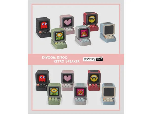 Ddaeng 4t2 Divoom Ditoo Retro Speaker by Vichniovaia Vichnia - The Sims 2 Custom Content