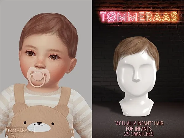 Alpha Tu00d8MMERAAS Actually Infant Hair for Infants (117) - The Sims 4 Custom Content