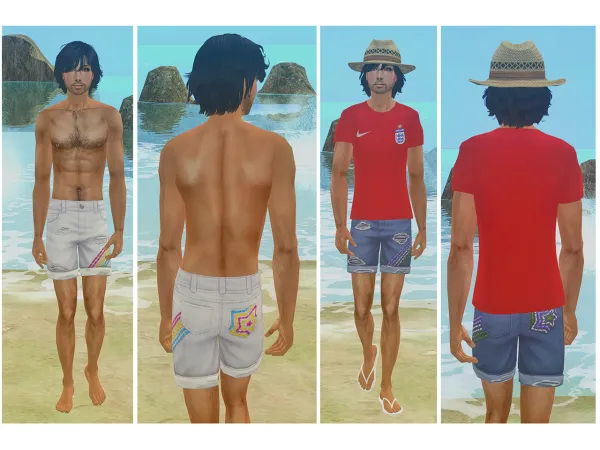 AMBottom SDX038Shorts 4to2 by Julie J - The Sims 2 Custom Content