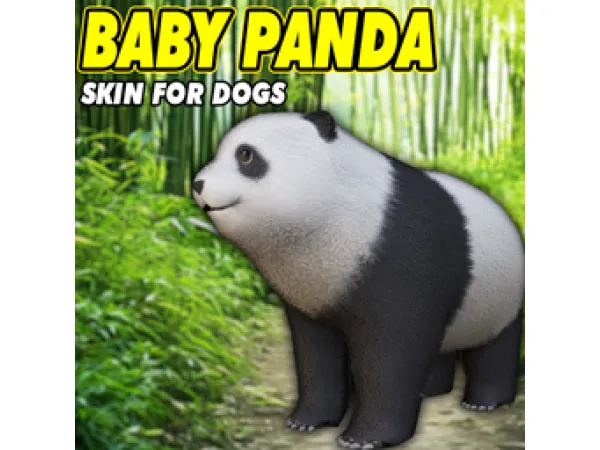 Alpha Baby panda skin for small dogs by jochitec - The Sims 4 Custom Content