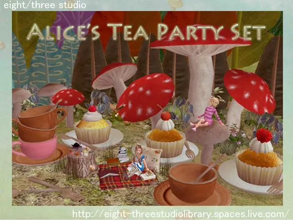 Alice's Tea Party set by Daria Zakharova - The Sims 2 Custom Content