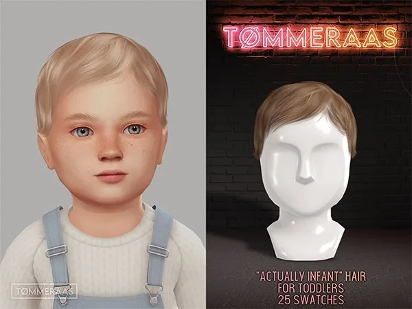 Alpha Tu00d8MMERAAS Actually Infant Hair for Toddlers (119) - The Sims 4 Custom Content