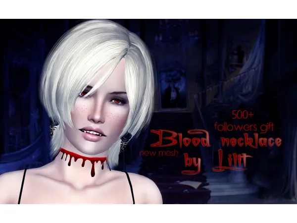 [Lilit] (Lilit666) Blood Necklace RECOVERED by llavendelcc - The Sims 3 Custom Content