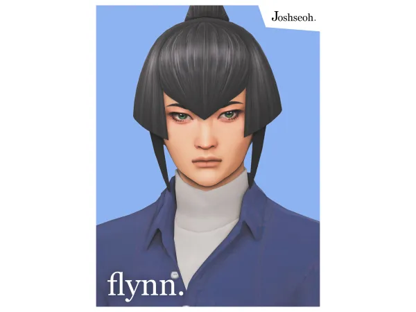 Maxis Match Flynn (Shin Megami Tensei IV) Hair by jo_se_oh - The Sims 4 Custom Content