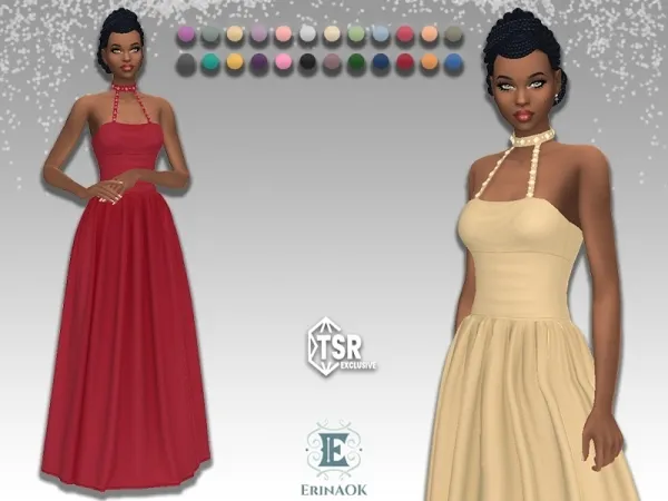 Alpha erinaok womens gown 062525 - The Sims 4 Custom Content
