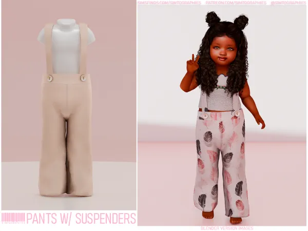 Alpha Pants With Suspenders - The Sims 4 Custom Content