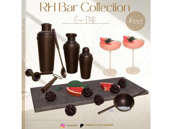 Alpha RH Bar Collection - The Sims 4 Custom Content