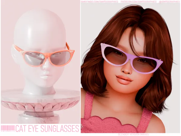 Mix Cat Eye Sunglasses - The Sims 4 Custom Content