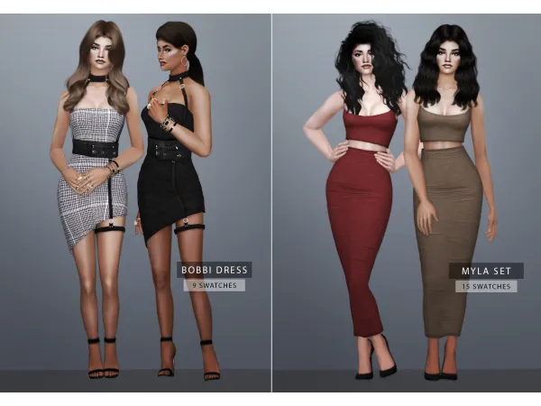 Bobbi Dress Myla Set neillan by e - The Sims 2 Custom Content