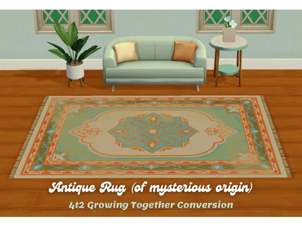 4T2 Antique Rug (of Mysterious Origin) by simsfinds - The Sims 2 Custom Content