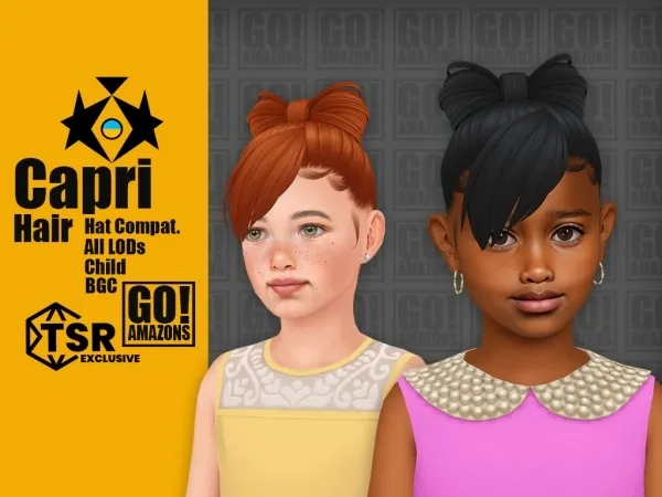 Maxis Match Capri Hair - The Sims 4 Custom Content