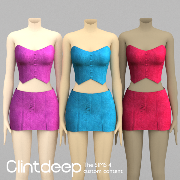 Alpha Clintdeep Olive Tube Top by simsfinds - The Sims 4 Custom Content