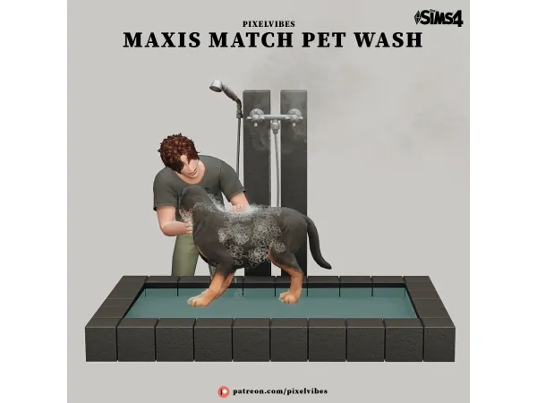 Alpha Pet Wash - The Sims 4 Custom Content