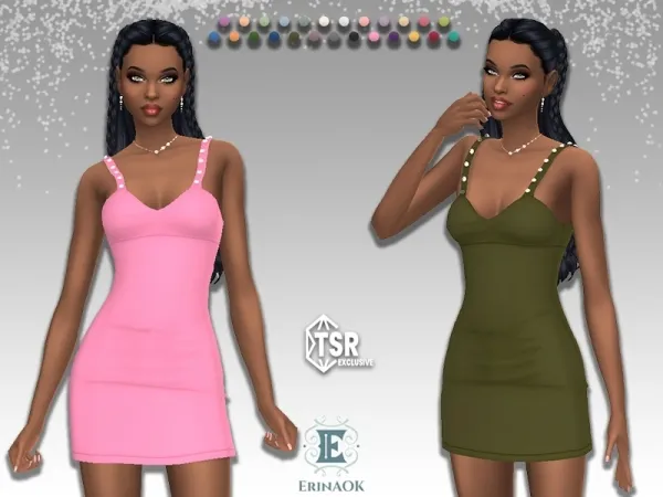 Alpha erinaok womens dress 062925 - The Sims 4 Custom Content