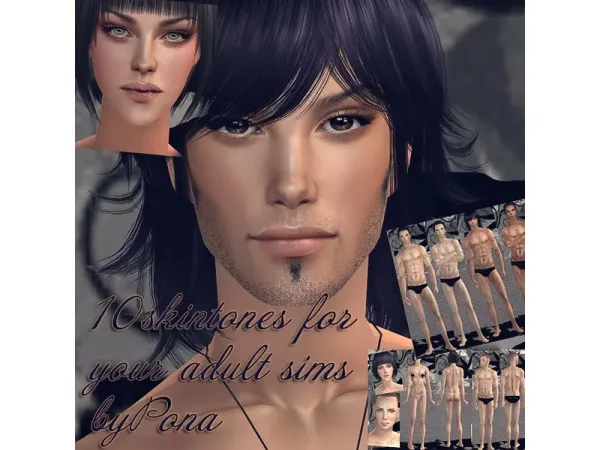 skintone Pale by Pona - The Sims 2 Custom Content