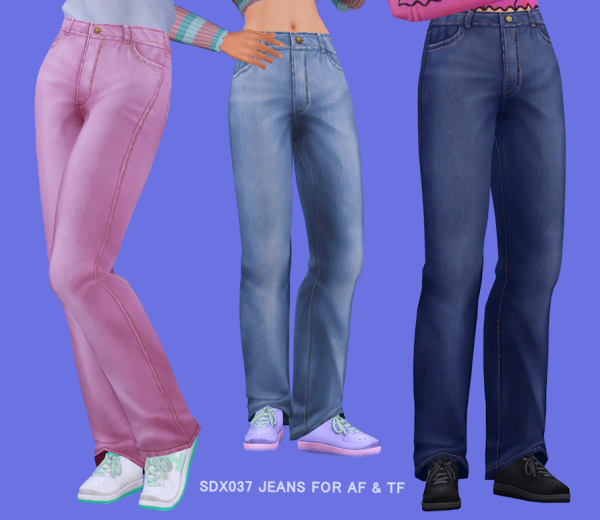 4t2 SDX037 Jeans Sneakers AF by simsfinds - The Sims 2 Custom Content