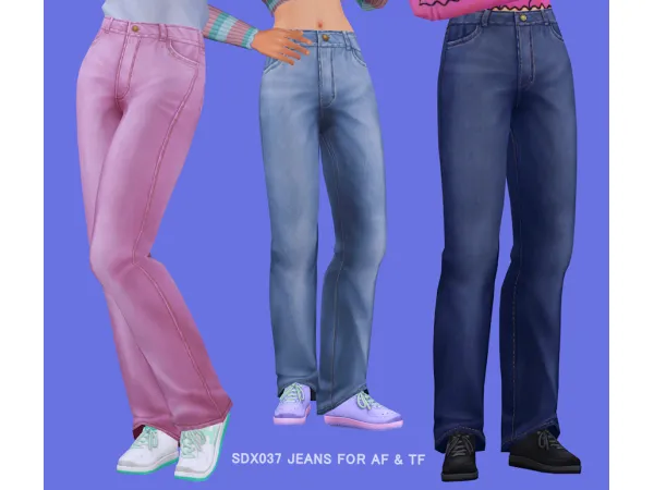 4t2 SDX037 Jeans Sneakers AF by kahdesta - The Sims 2 Custom Content