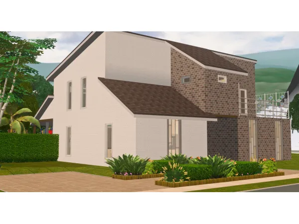 Modern house DL by unpleasant - The Sims 2 Custom Content