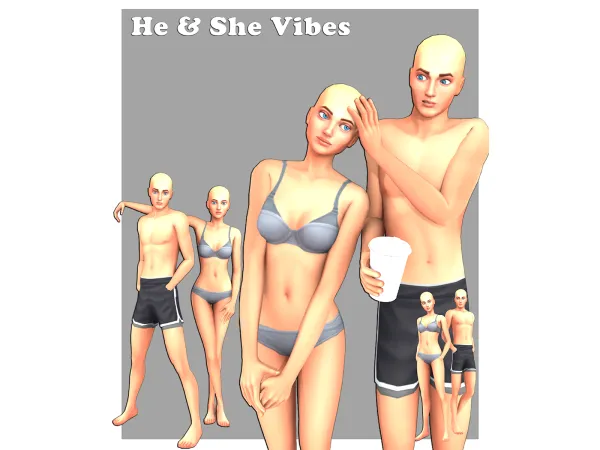 Alpha he she vibes - The Sims 4 Custom Content