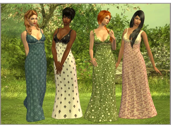 12 Recolors of FlowerMisty's Ace of Lace Dress by sleepyrose - The Sims 2 Custom Content