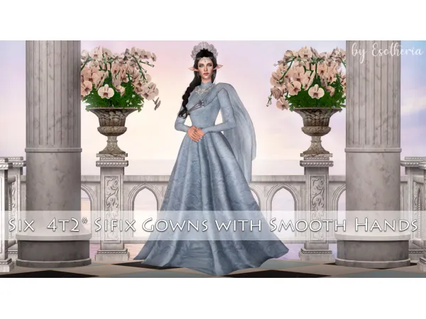 SIFIX gowns SmoothHands by Esotheria - The Sims 2 Custom Content