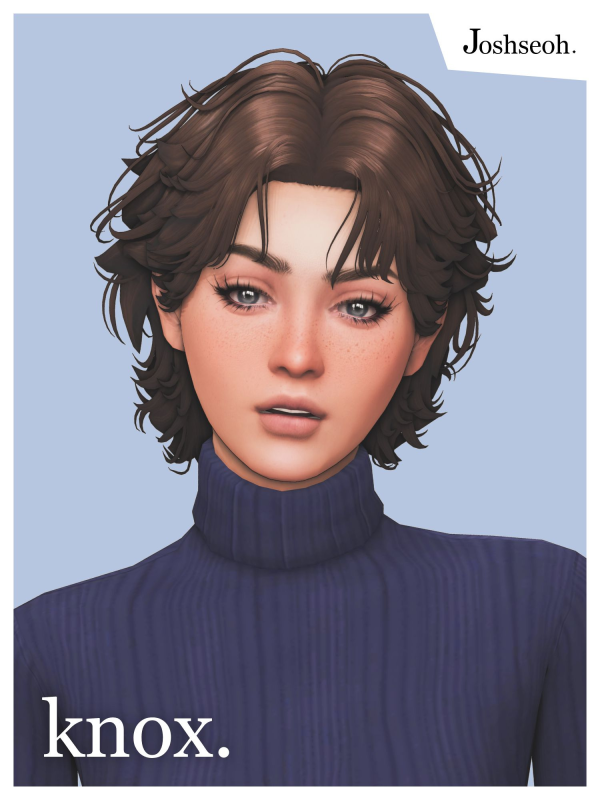 Maxis Match Knox Hair V1 by simsfinds - The Sims 4 Custom Content