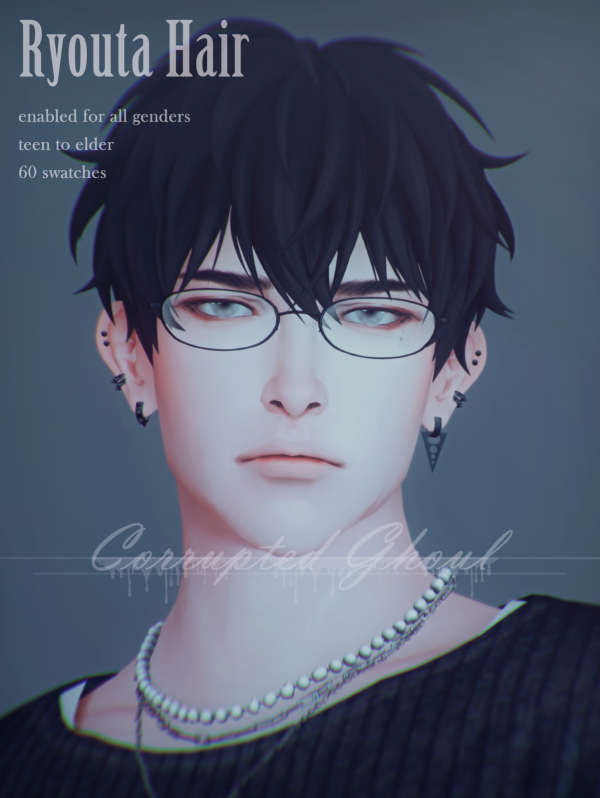 Maxis Match Hairstyle Ryouta by simsfinds - The Sims 4 Custom Content