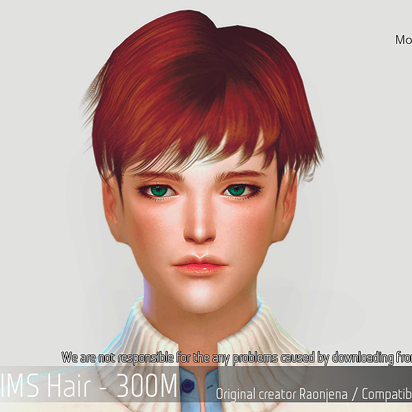 Alpha Korean Hairstyle 300M by simsfinds - The Sims 4 Custom Content