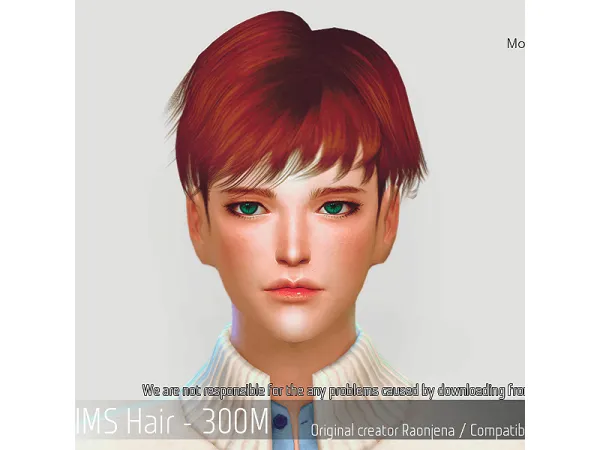 Alpha Korean Hairstyle 300M by Maysims - The Sims 4 Custom Content