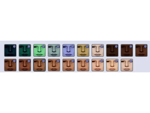 Veronavillequiltingbee's V2 Edit of Io's 320 Skins Recolored by h0nkytonkangels - The Sims 2 Custom Content