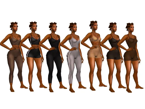 sexy gal YOGA outfit by afrosimmer - The Sims 2 Custom Content