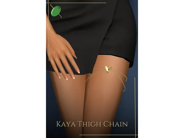 Alpha Kaya Thigh Chain - The Sims 4 Custom Content