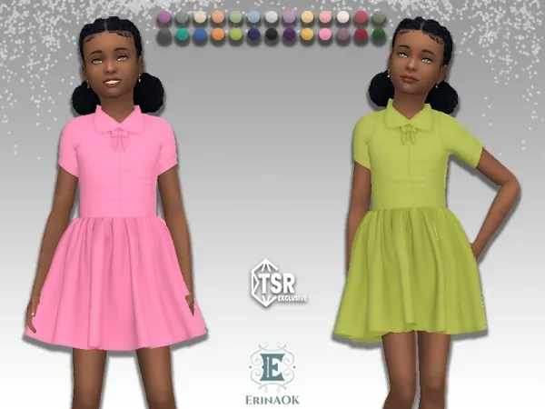 Alpha erinaok girls dress 063025 - The Sims 4 Custom Content