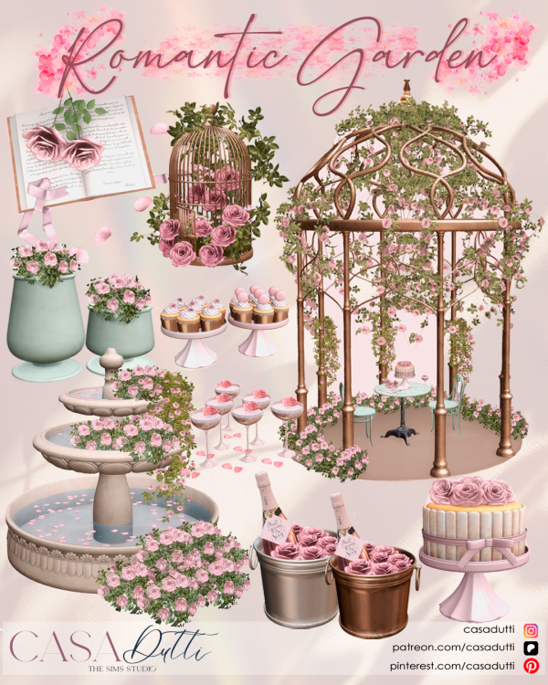 Alpha Romantic Garden by casadutti - The Sims 4 Custom Content