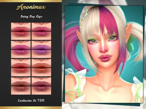 Alpha Fairy Pop Lips by Anonimux_Simmer - The Sims 4 Custom Content