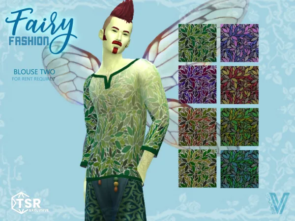 Maxis Match Fairy Blouse 2 by SimmieV - The Sims 4 Custom Content