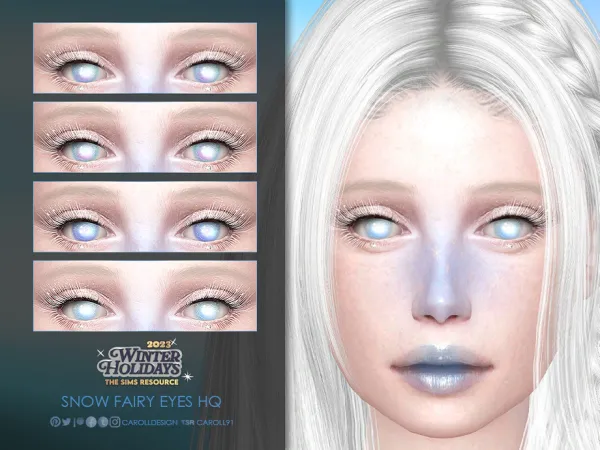 Alpha Snow Fairy Eyes HQ by Caroll912 - The Sims 4 Custom Content