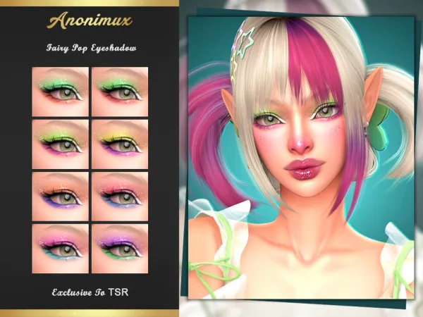 Alpha Fairy Pop Eyeshadow by Anonimux_Simmer - The Sims 4 Custom Content
