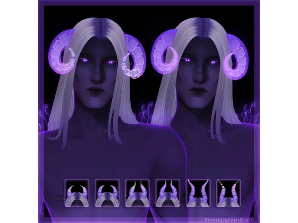 Maxis Match Wraith Horns by strangegrapefruit - The Sims 4 Custom Content